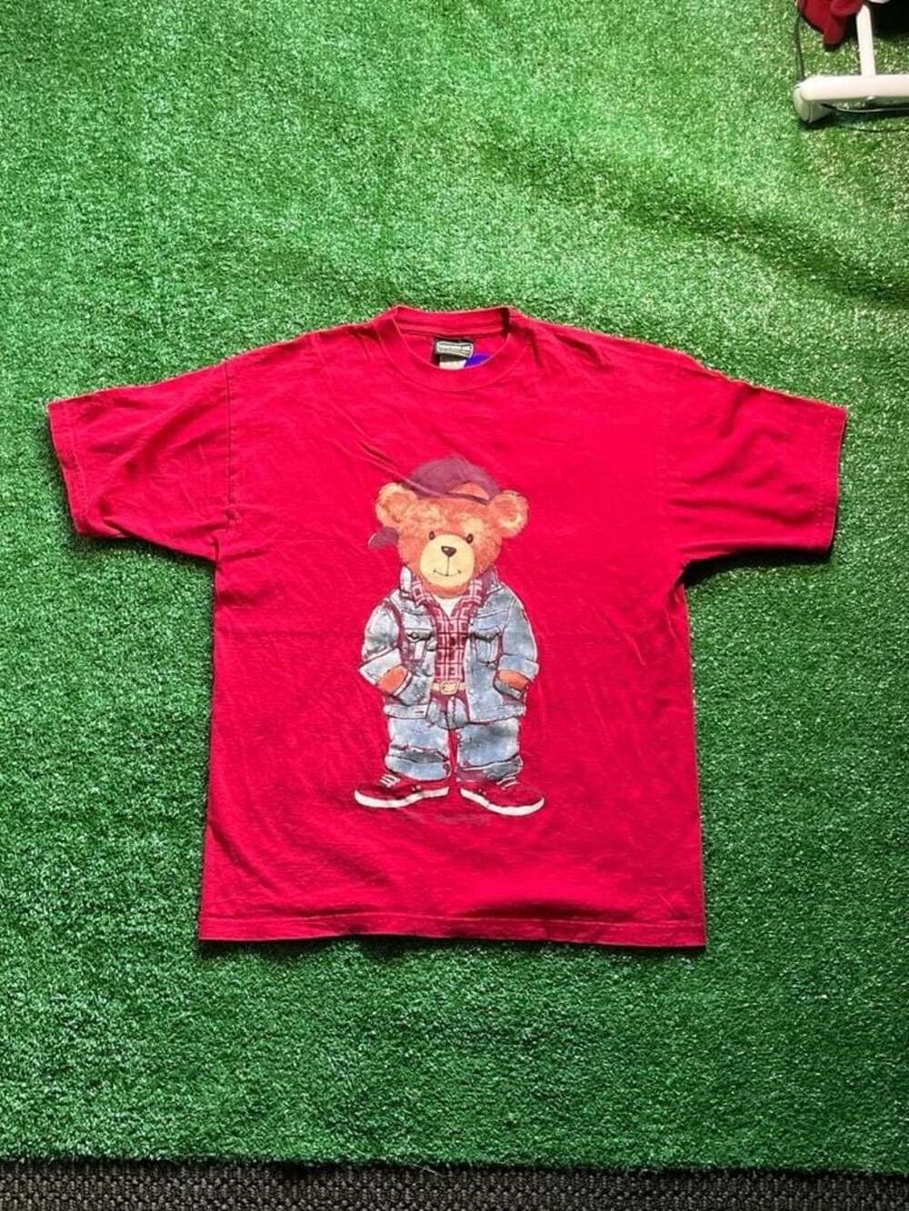 Vintage Tompkins Ave. Red Bear Graphic T-Shirt Plus Size 14W/16W